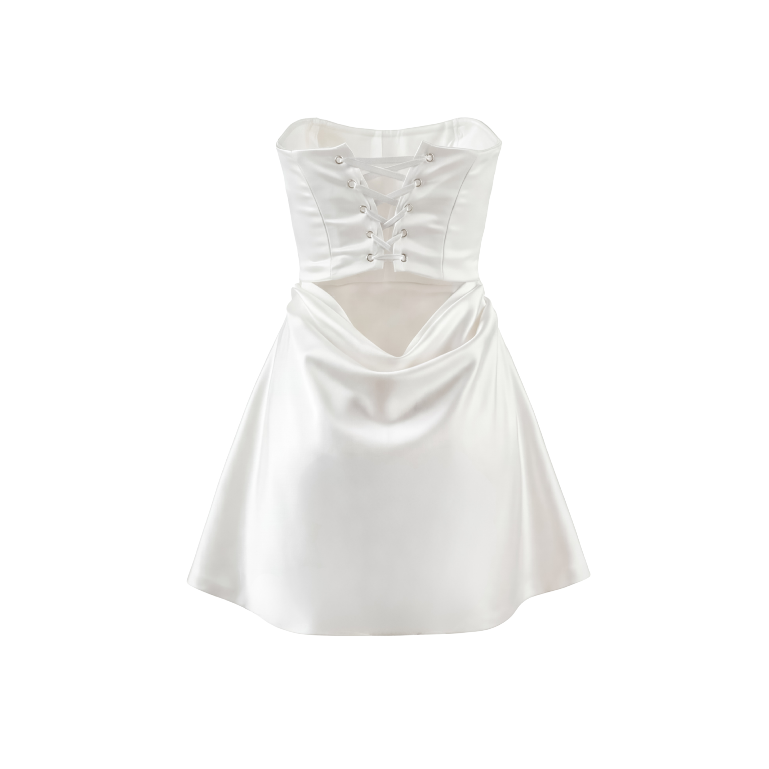 Angel Corset White Mini Dress - INAMORE