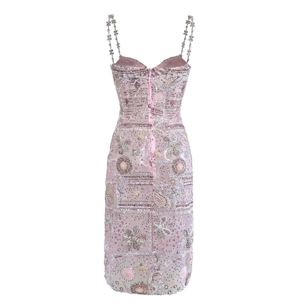 Fleur de Diamant Rosé Midi Dress - INAMORE
