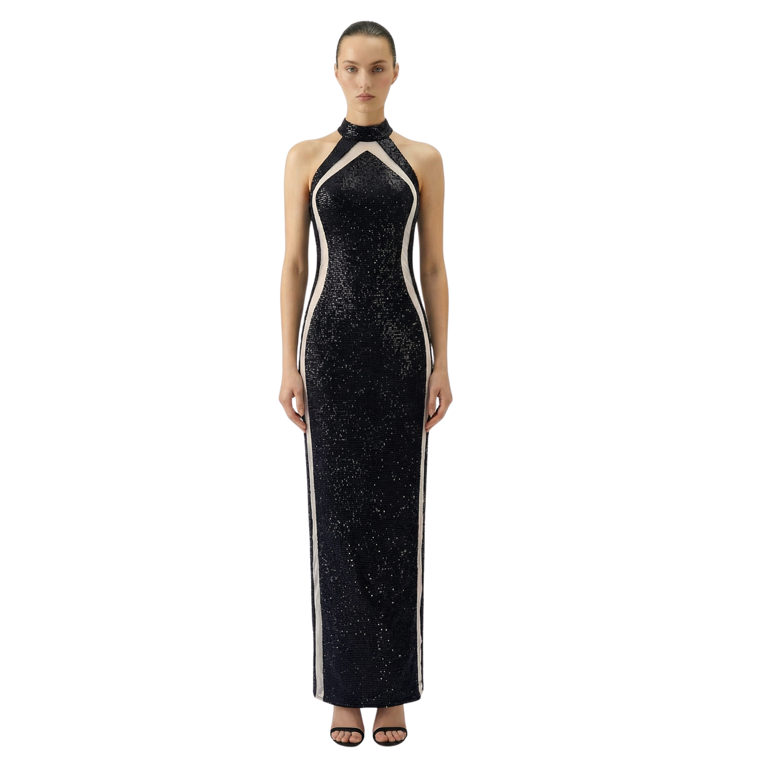 Lady Sequin Velvet Gown - INAMORE