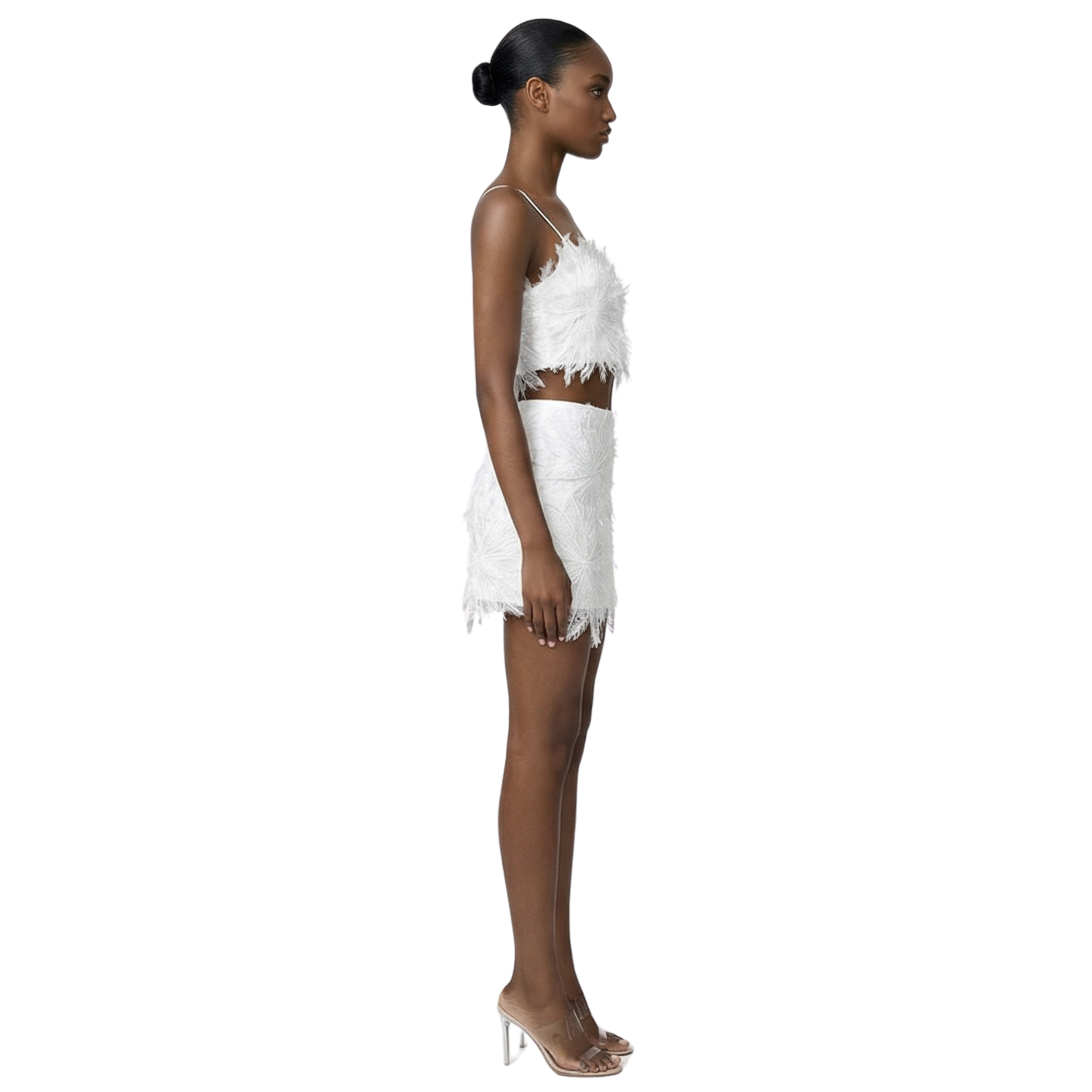Mariposa White Skirt Set - INAMORE