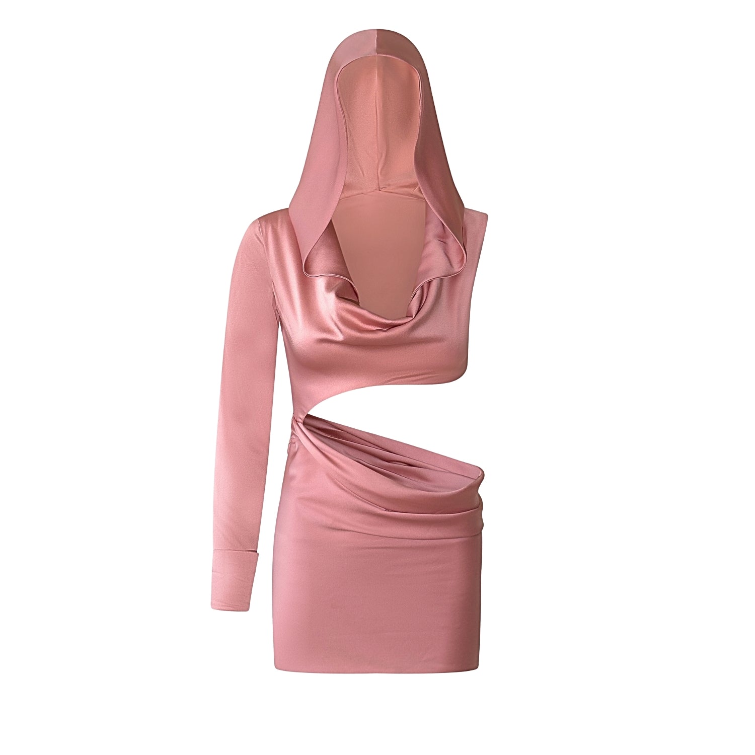 Amore Cutout Hooded Dress - INAMORE