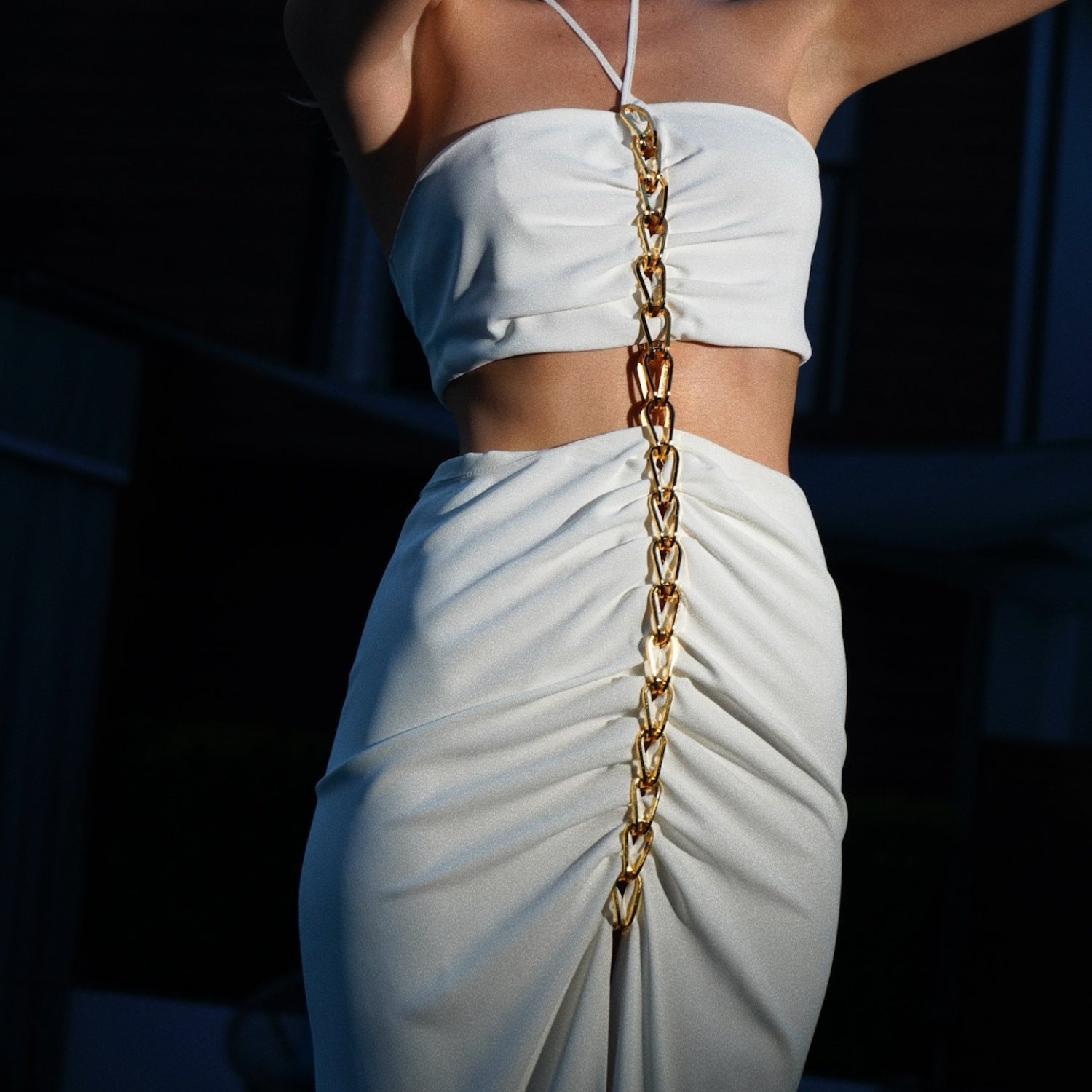 Delmar Chain White Dress