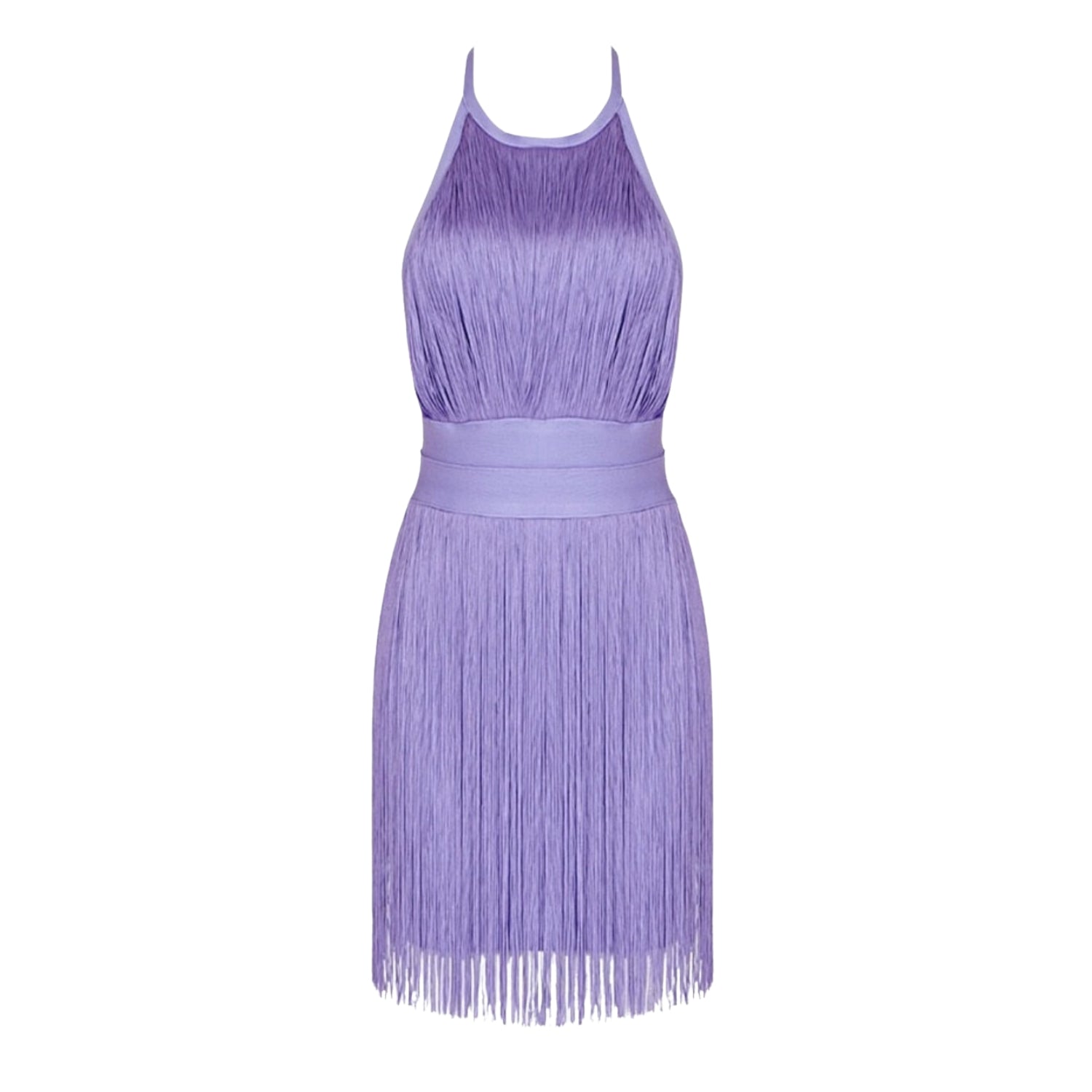 Nammos Lilac Fringe Mini Dress