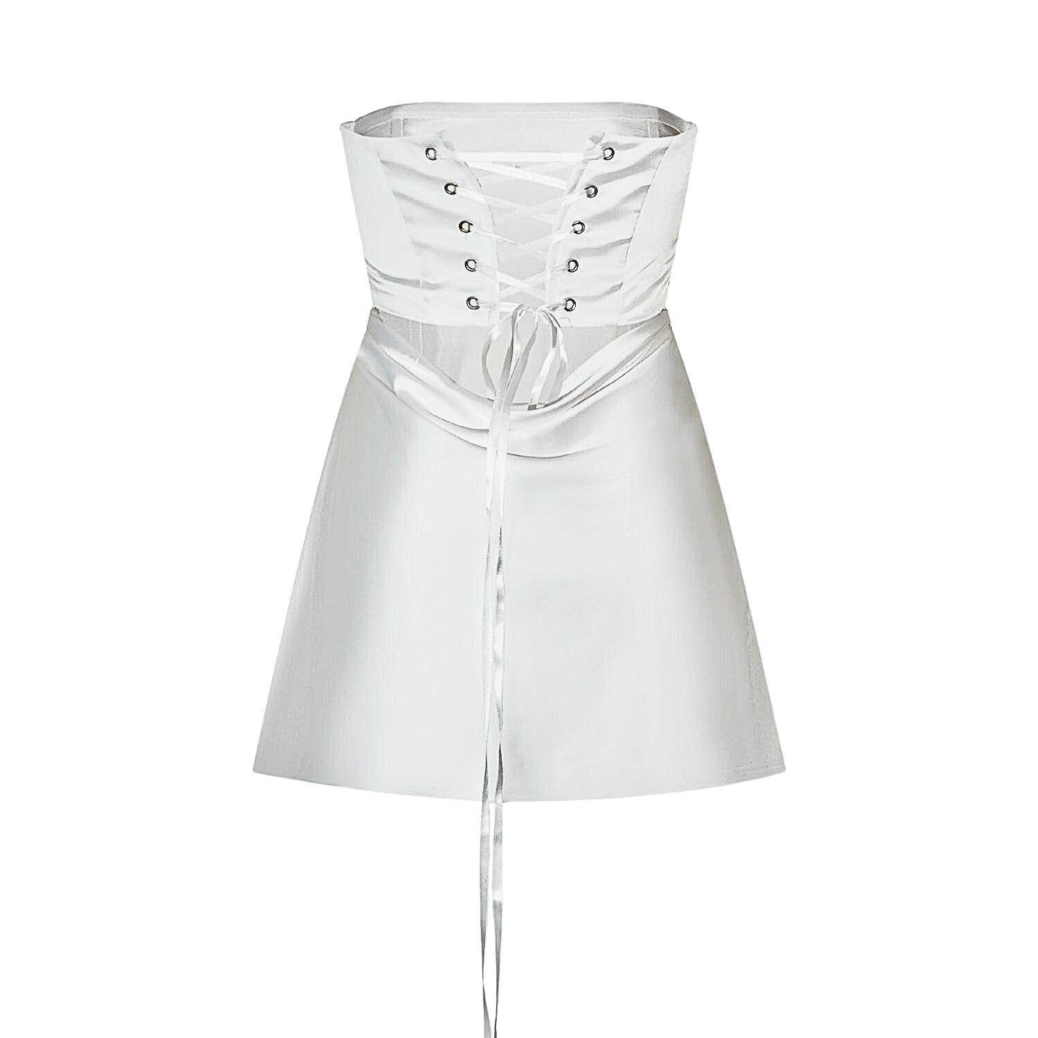 Angel Corset White Mini Dress - INAMORE