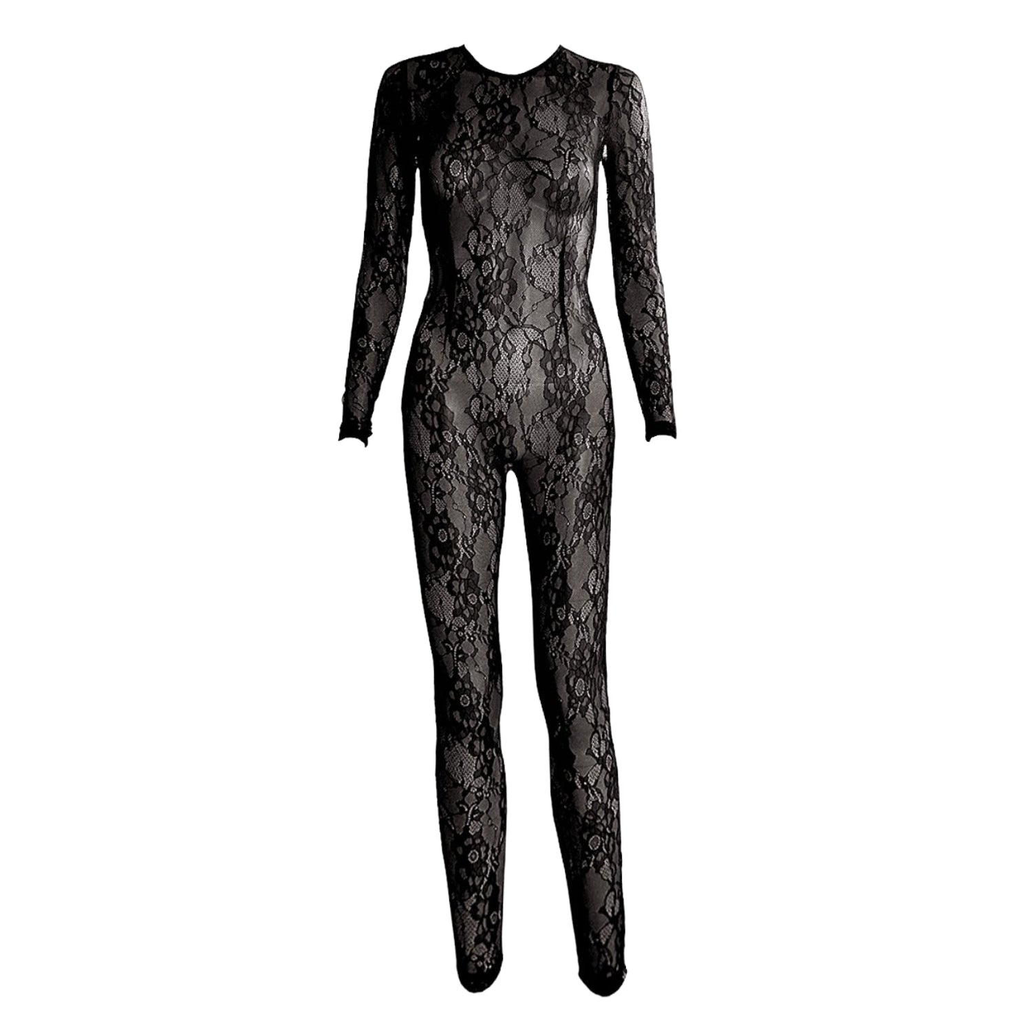 Casita Black Lace Flutter Sleeve Bodysuit