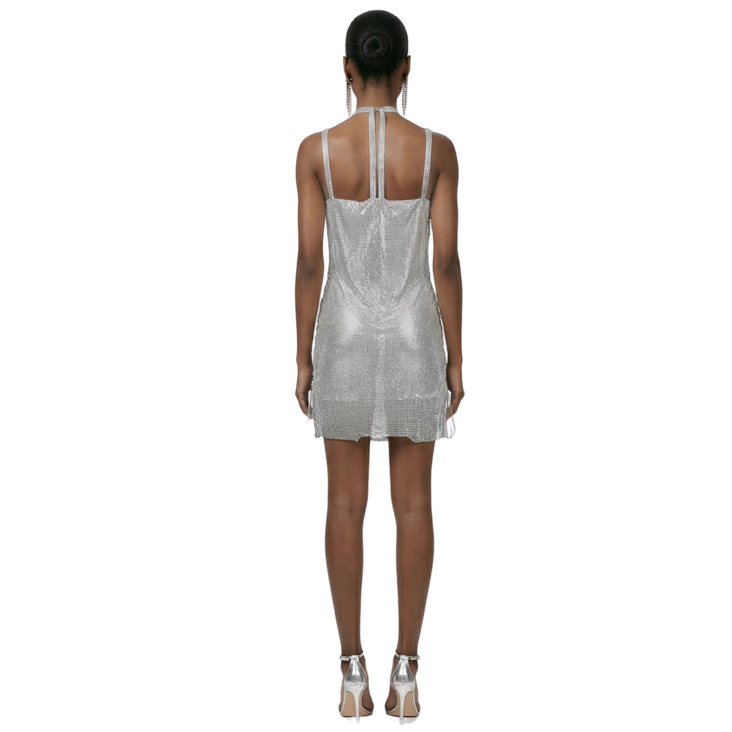 Aria rhinestone lace up dress - INAMORE 