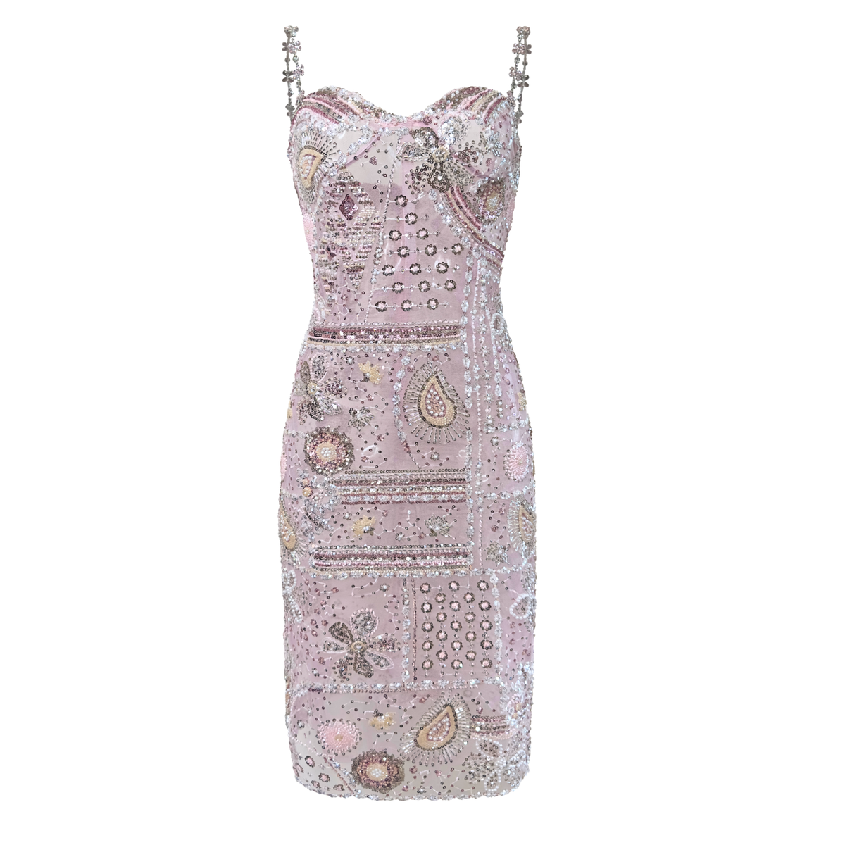 Fleur de Diamant Rosé Midi Dress - INAMORE 