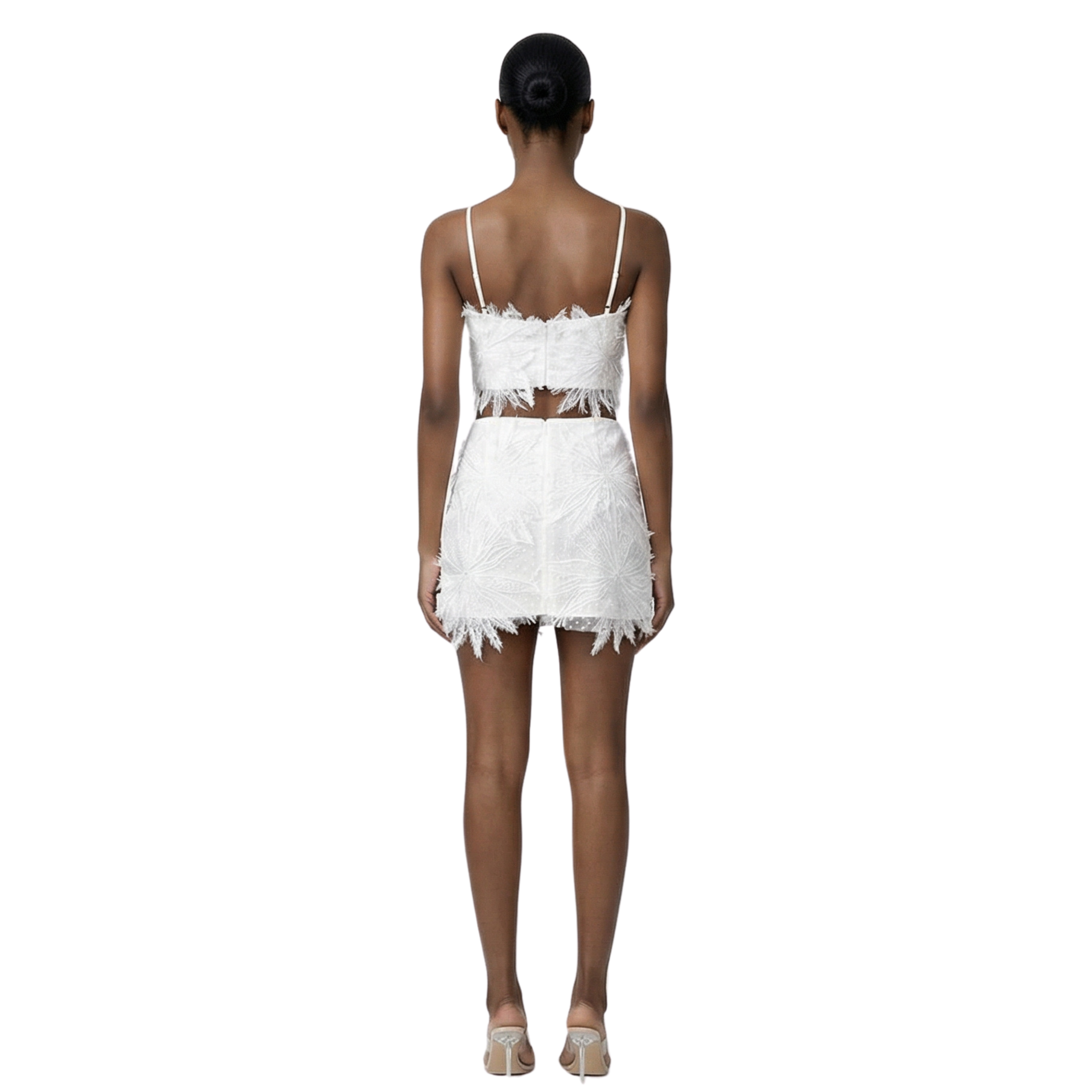 Mariposa White Skirt Set - INAMORE 