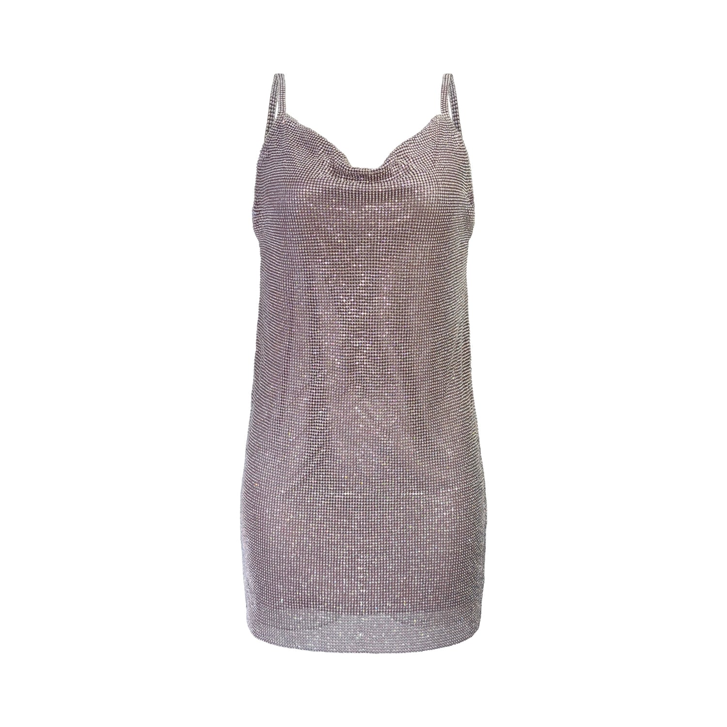 Soleil Rhinestone Open Back Dress- INAMORE 