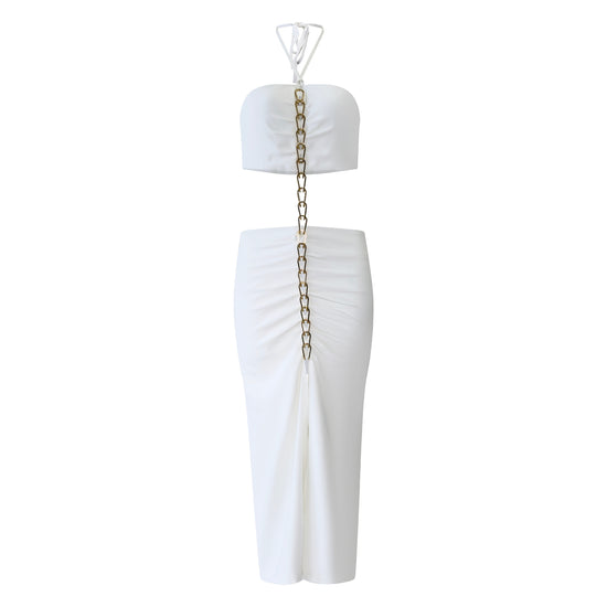 DELMAR Chain White Dress